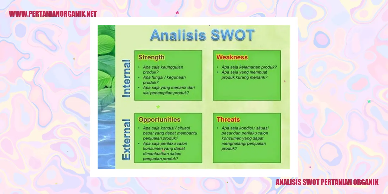 analisis swot pertanian organik