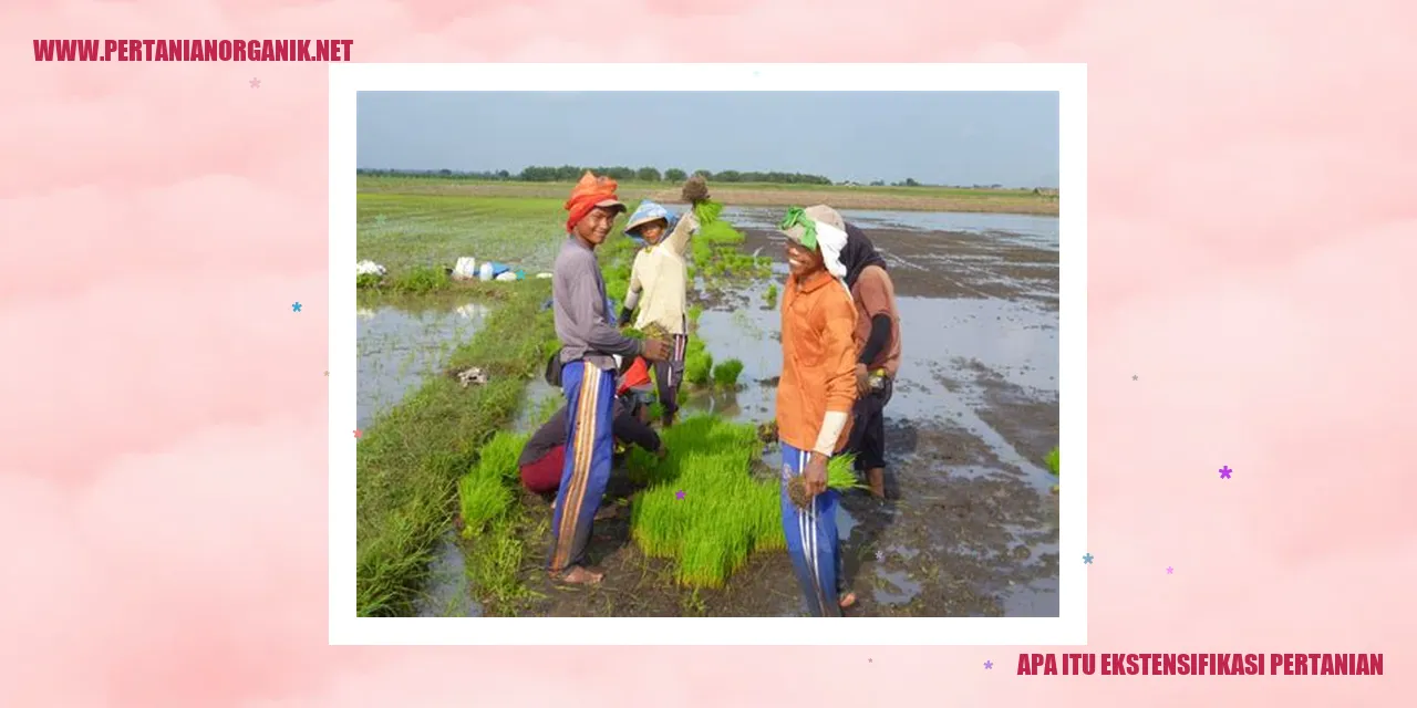 apa itu ekstensifikasi pertanian