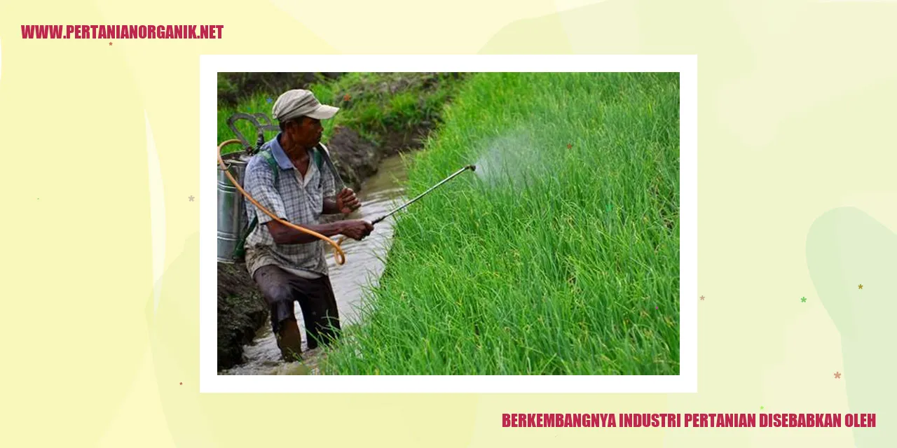 Berkembangnya Industri Pertanian