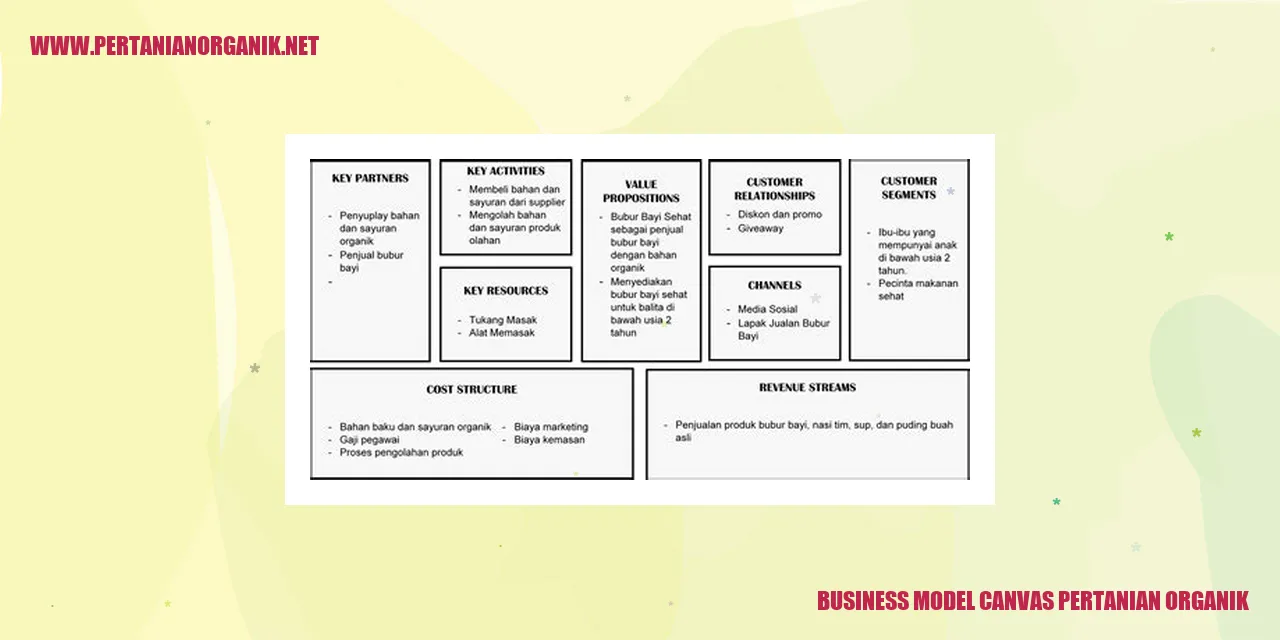 business model canvas pertanian organik