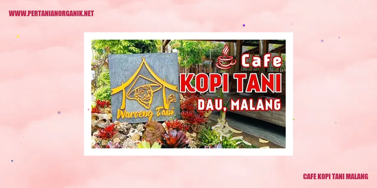 cafe kopi tani malang