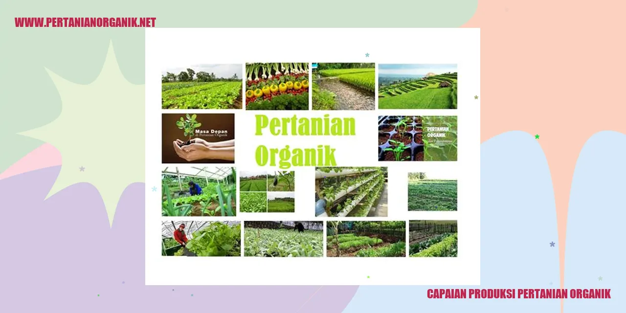 capaian produksi pertanian organik