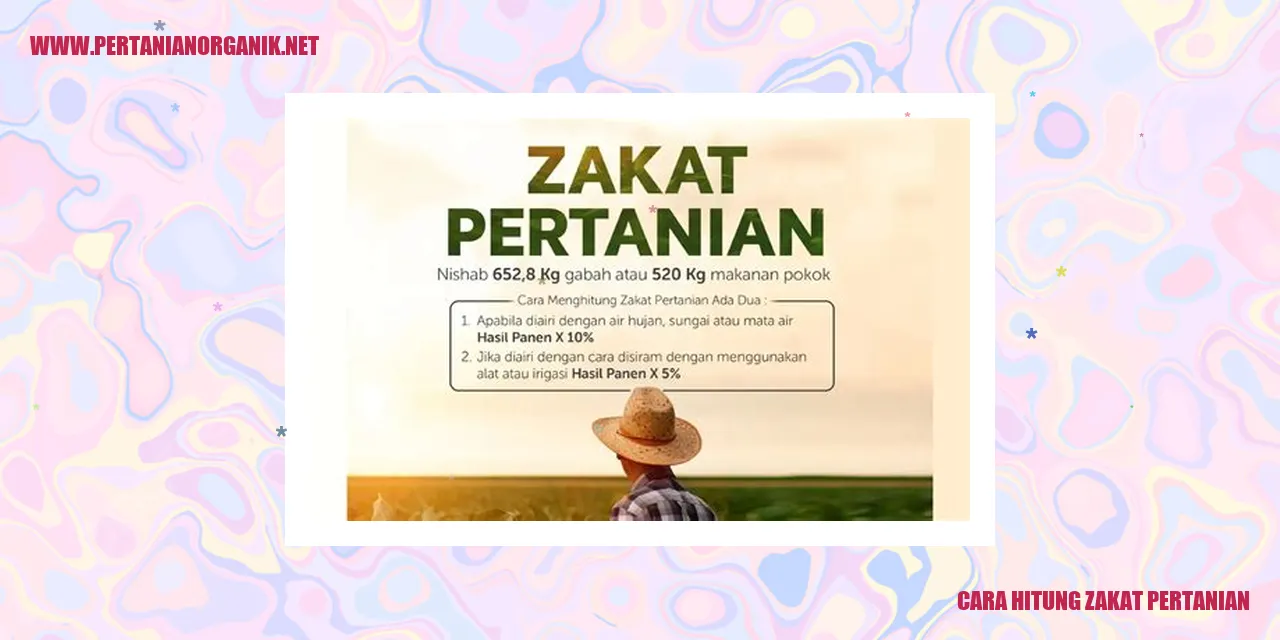 cara hitung zakat pertanian