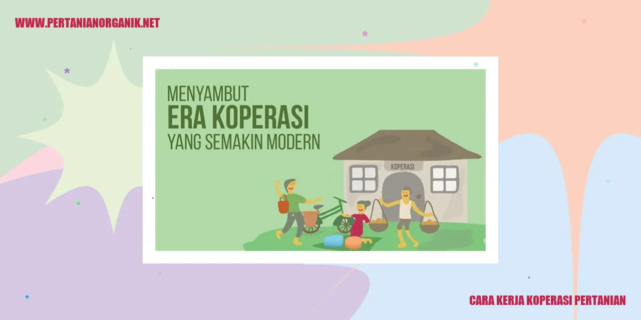 cara kerja koperasi pertanian