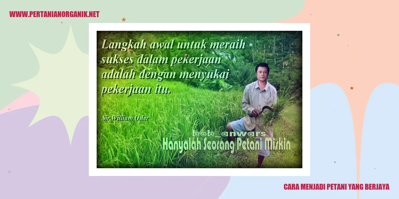 cara menjadi petani yang berjaya