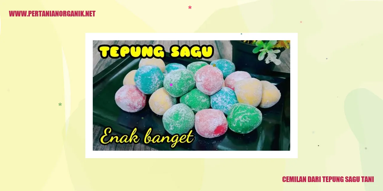 Cemilan dari Tepung Sagu Tani