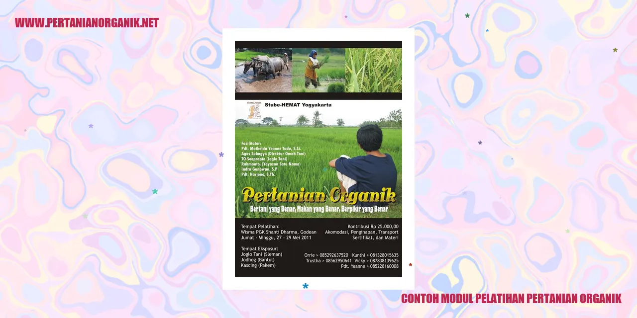 contoh modul pelatihan pertanian organik