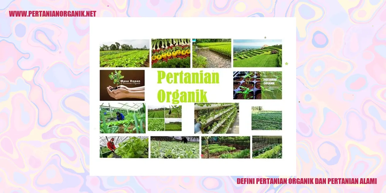 defini pertanian organik dan pertanian alami