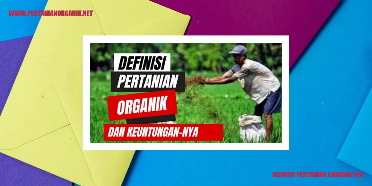 Gambar Pertanian Organik FAO