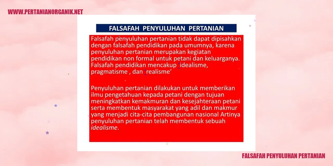 Falsafah Penyuluhan Pertanian