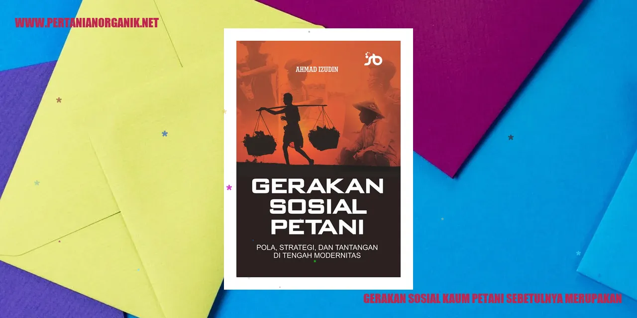 Gerakan Sosial Kaum Petani