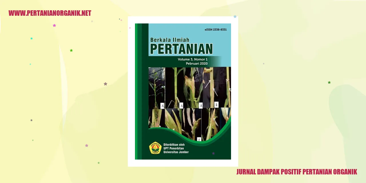 jurnal dampak positif pertanian organik