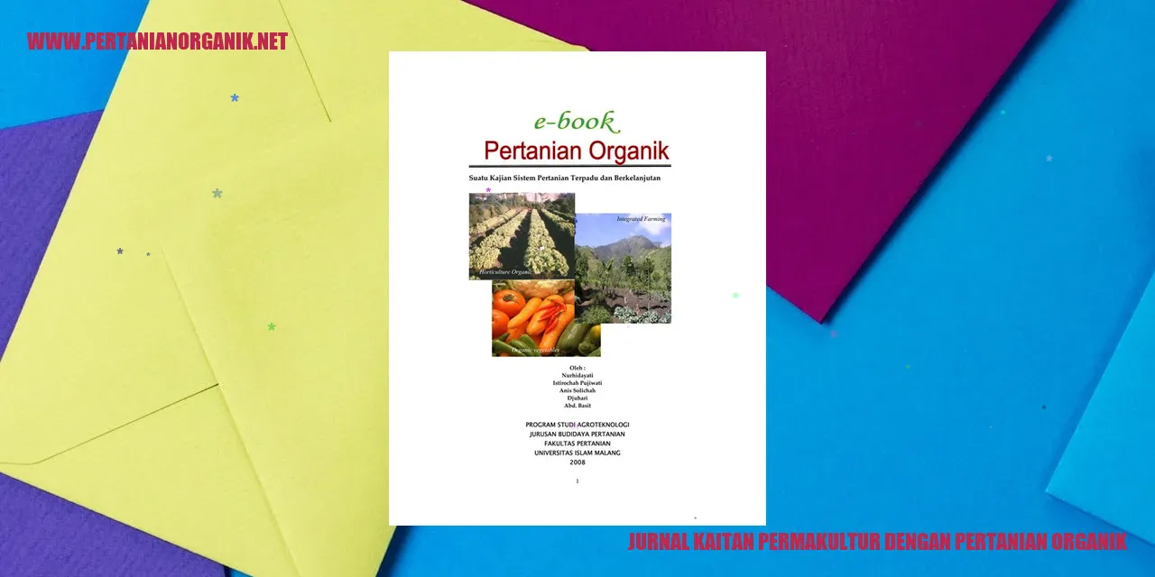 Jurnal Kaitan Permakultur dengan Pertanian Organik