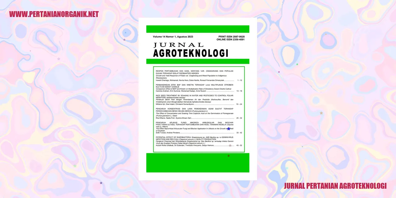 jurnal pertanian agroteknologi