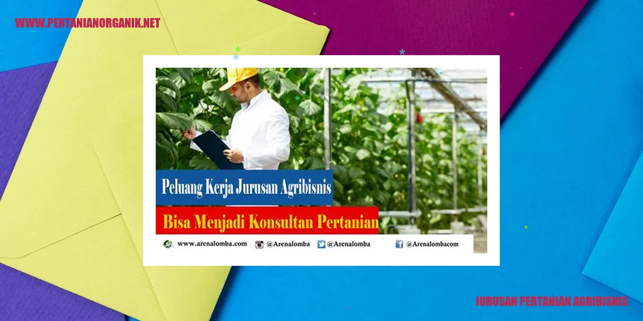 Jurusan Pertanian Agribisnis