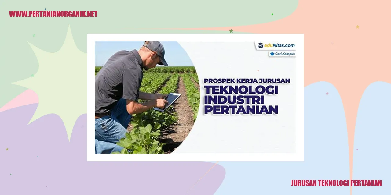 jurusan teknologi pertanian