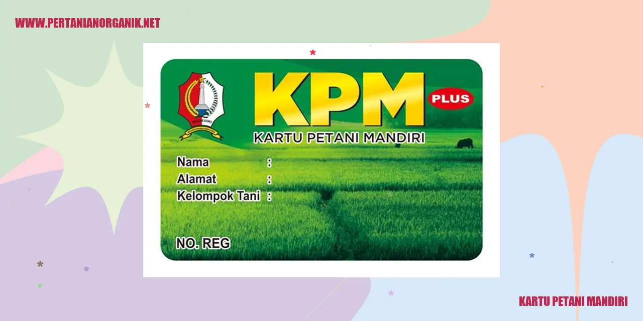 kartu petani mandiri