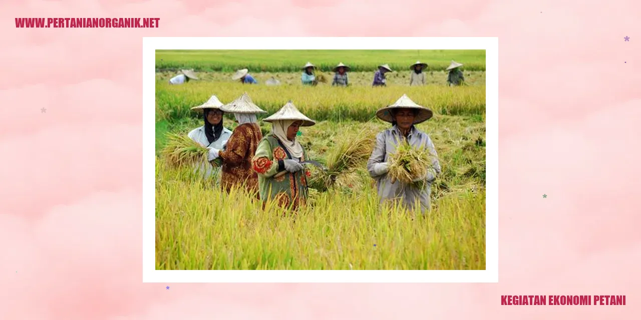 Kegiatan Ekonomi Petani