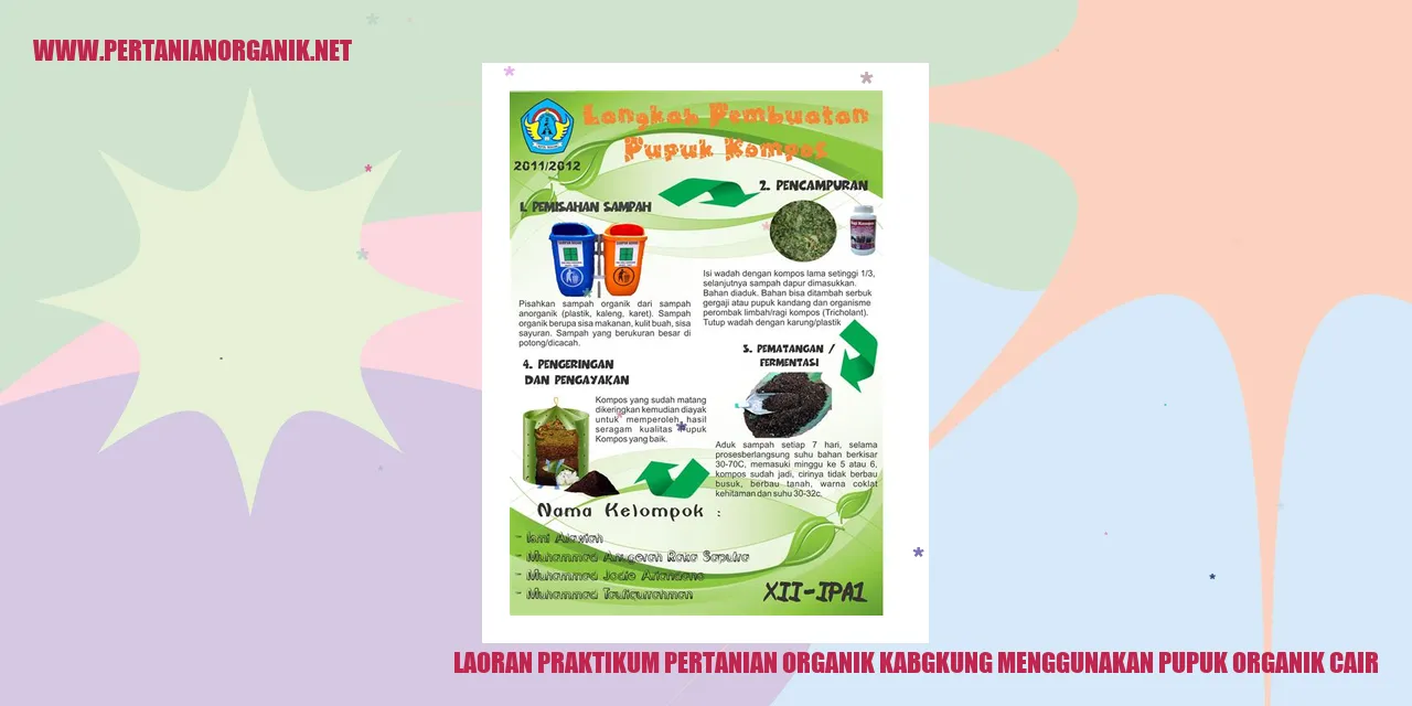 laoran praktikum pertanian organik kabgkung menggunakan pupuk organik cair