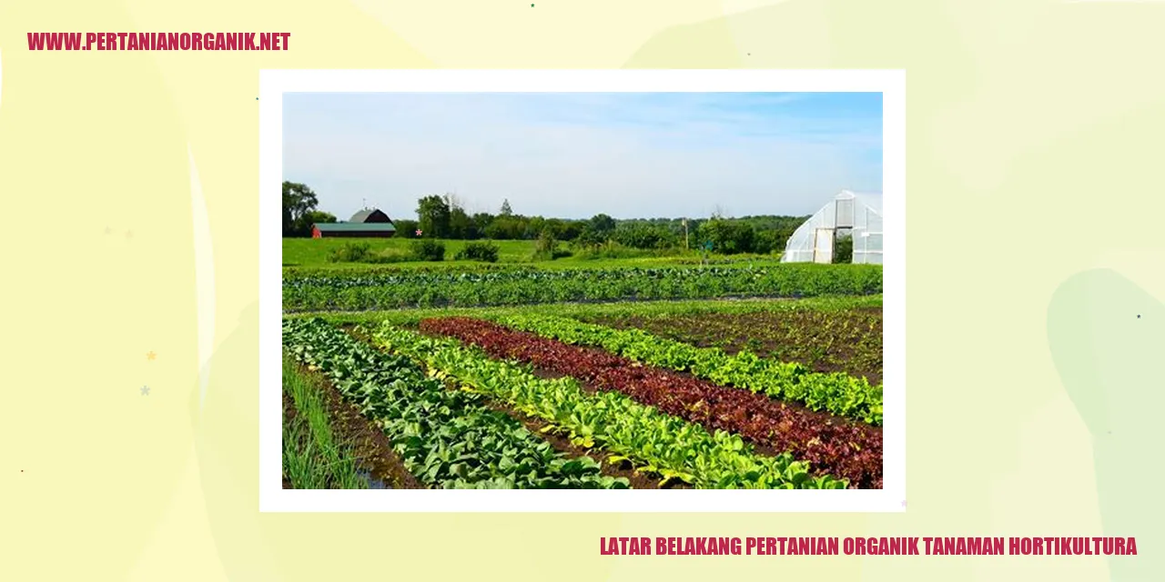 pertanian organik tanaman hortikultura