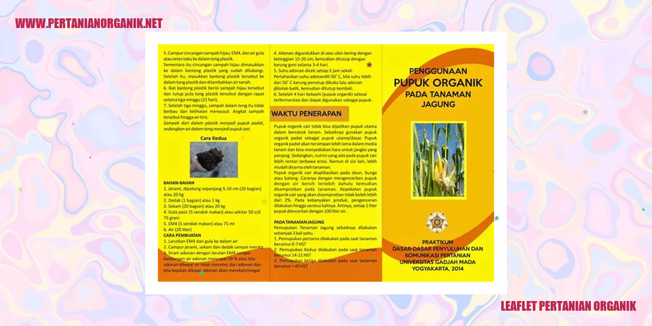 Leaflet Pertanian Organik