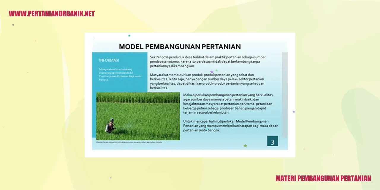 materi pembangunan pertanian