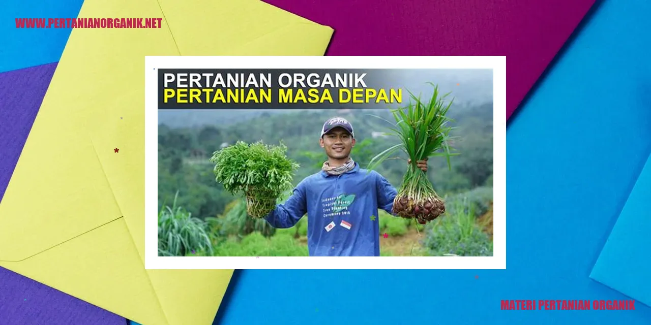 Materi Pertanian Organik