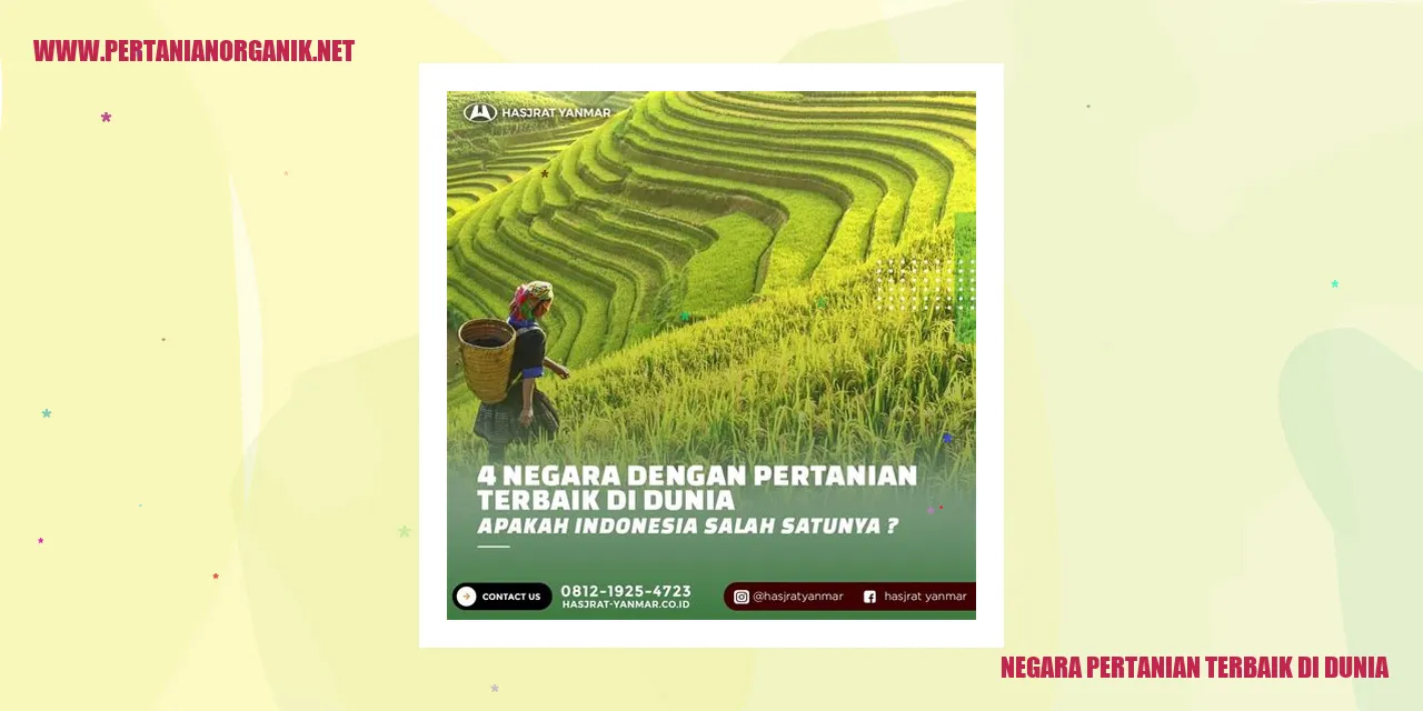 negara pertanian terbaik di dunia