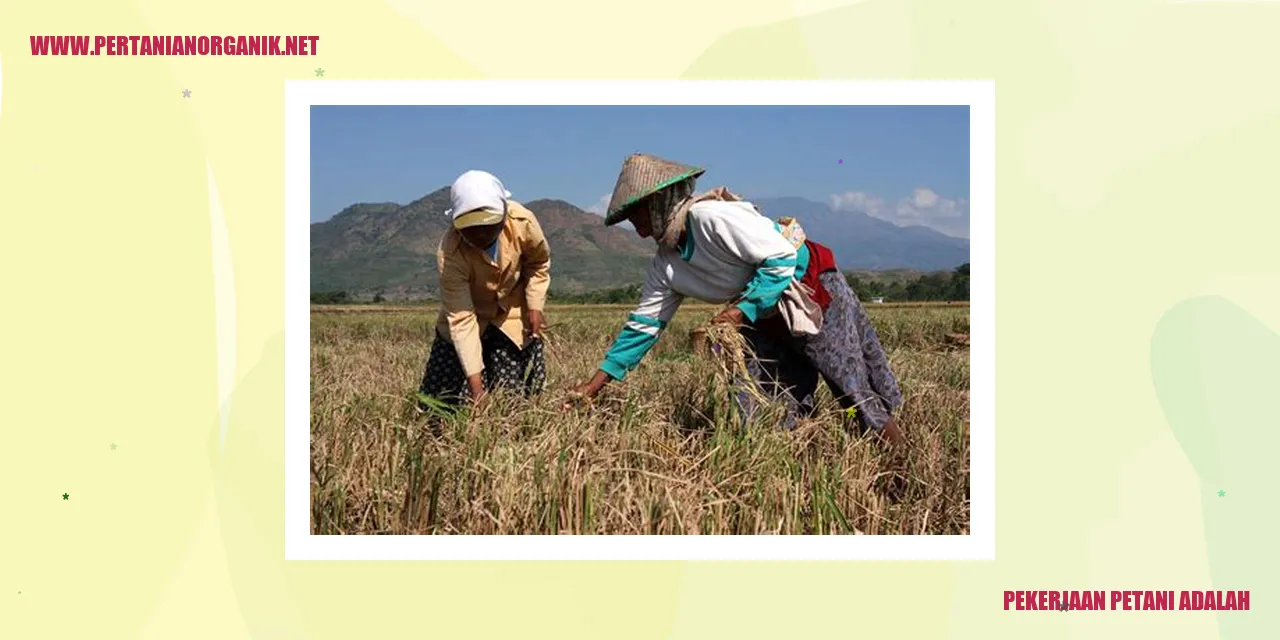 pekerjaan petani adalah