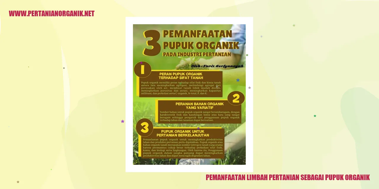 Pemanfaatan Limbah Pertanian sebagai Pupuk Organik