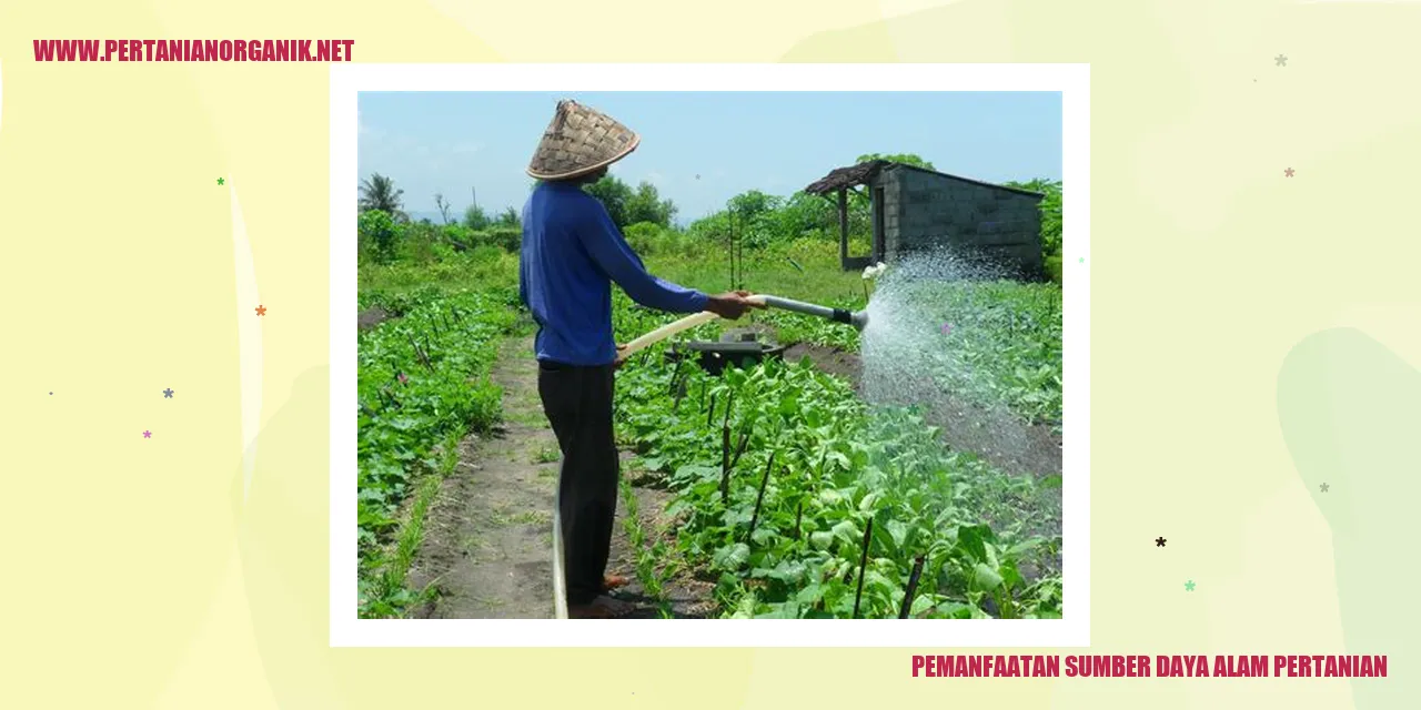 Pemanfaatan Sumber Daya Alam Pertanian