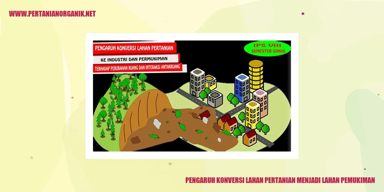 Pengaruh Konversi Lahan Pertanian Menjadi Lahan Pemukiman