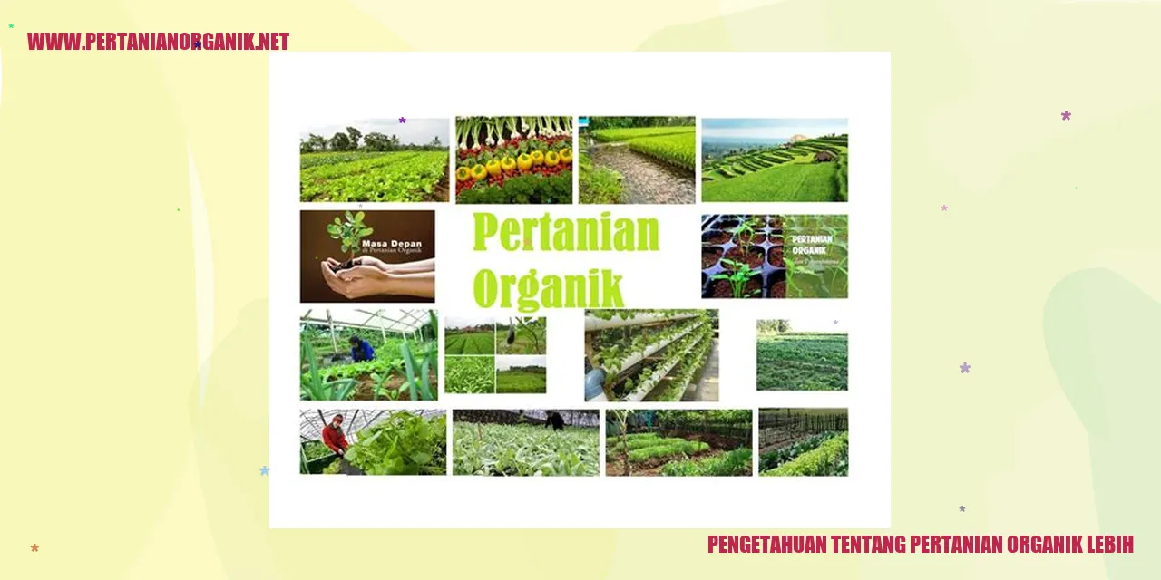 pengetahuan tentang pertanian organik lebih