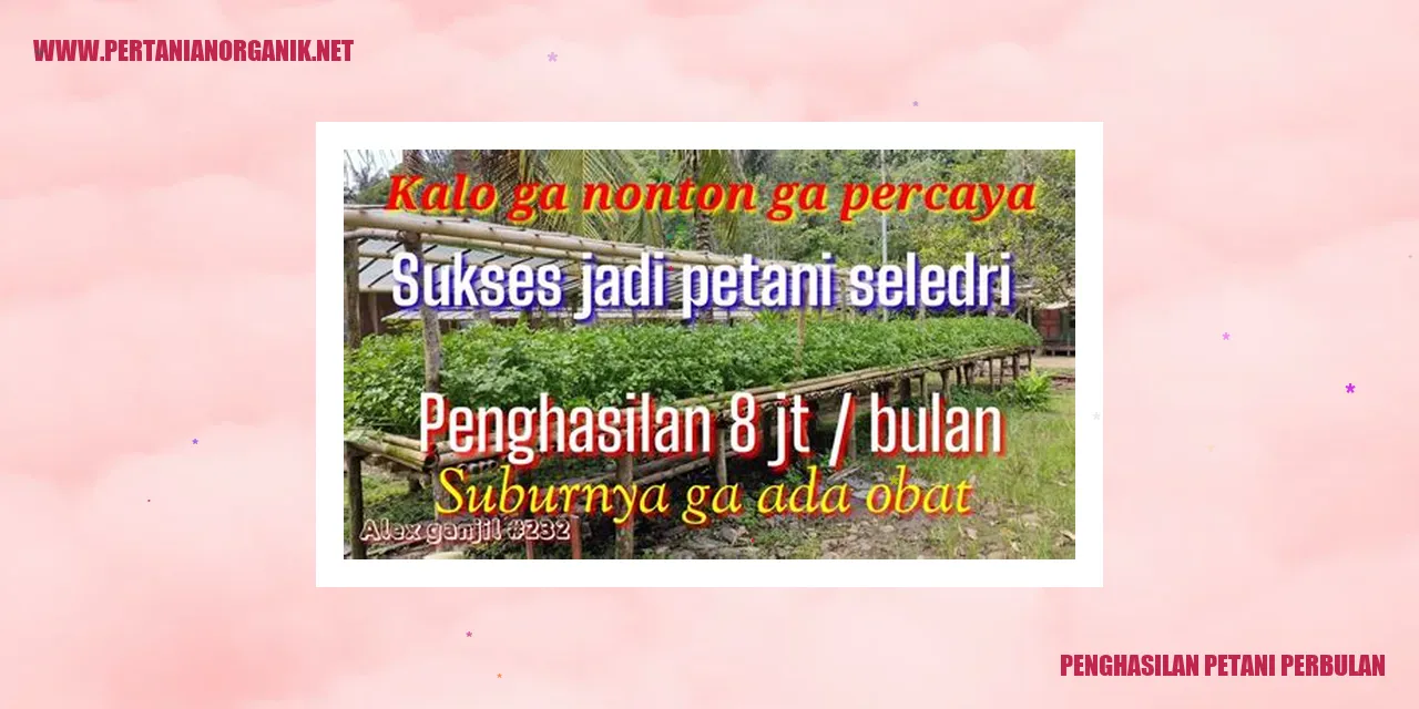 penghasilan petani perbulan