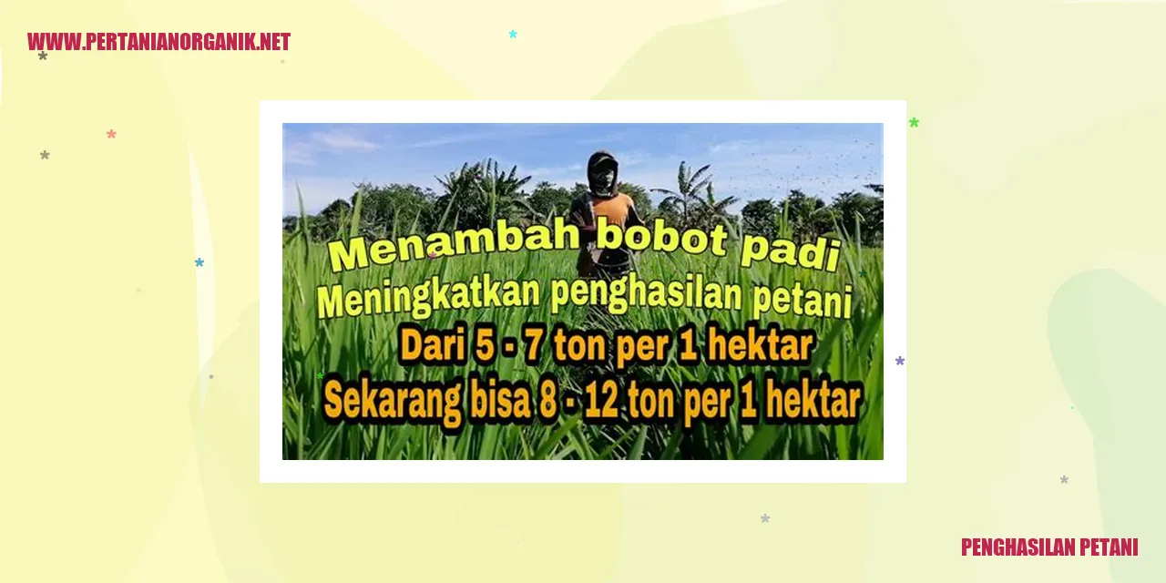 penghasilan petani