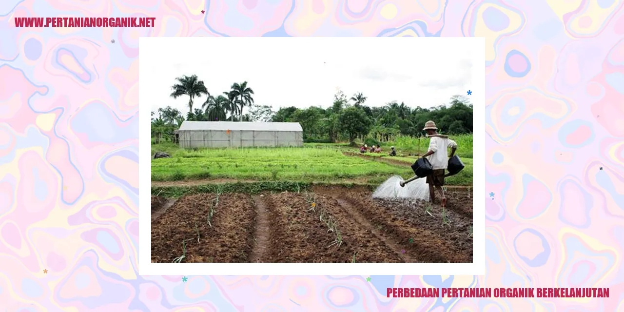 Perbedaan Pertanian Organik Berkelanjutan