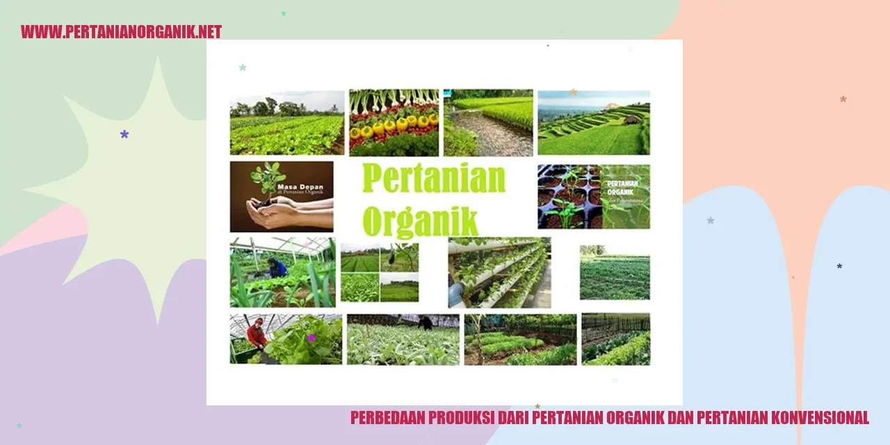 Perbedaan Produksi dari Pertanian Organik dan Pertanian Konvensional