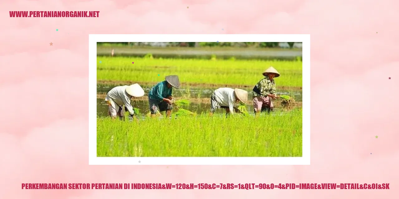 perkembangan sektor pertanian di indonesia