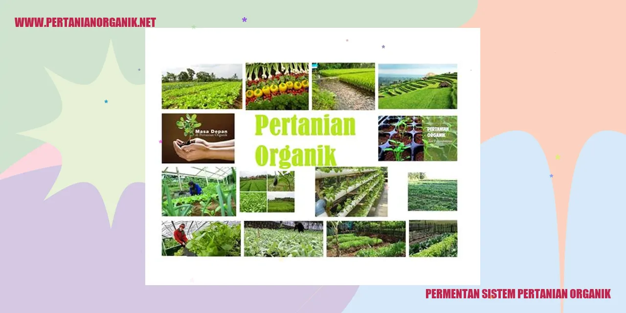 Permentan Sistem Pertanian Organik