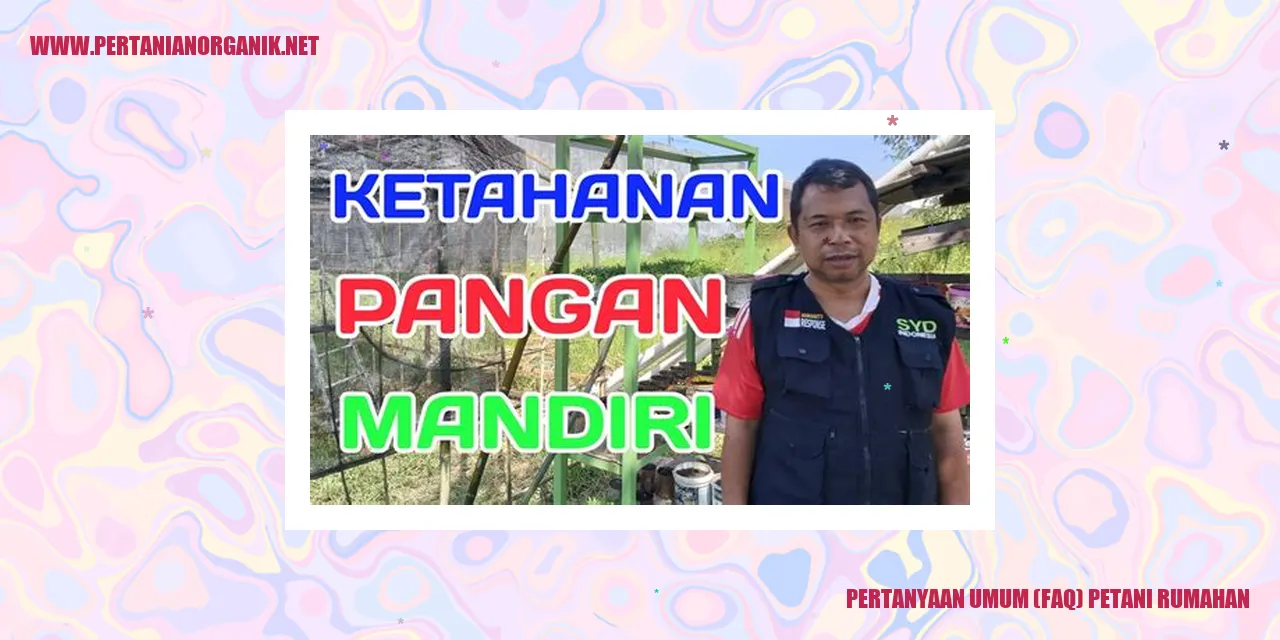 FAQ petani rumahan