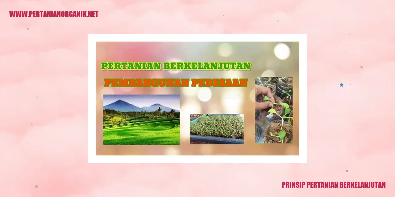 Prinsip Pertanian Berkelanjutan