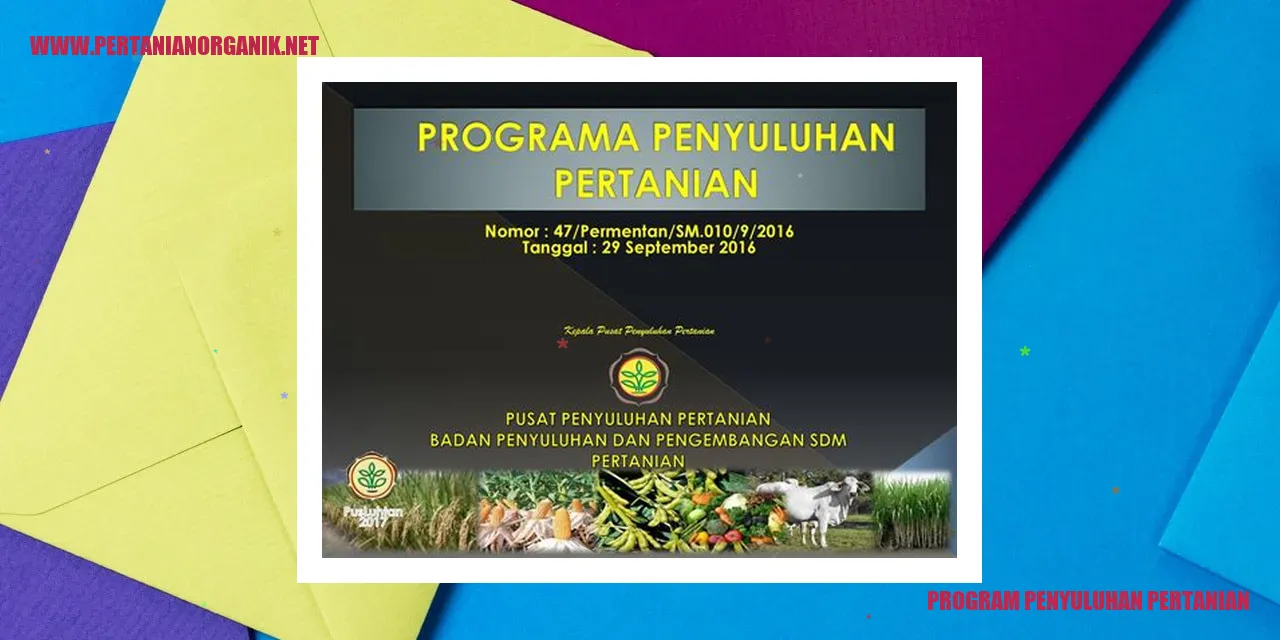 Program Penyuluhan Pertanian