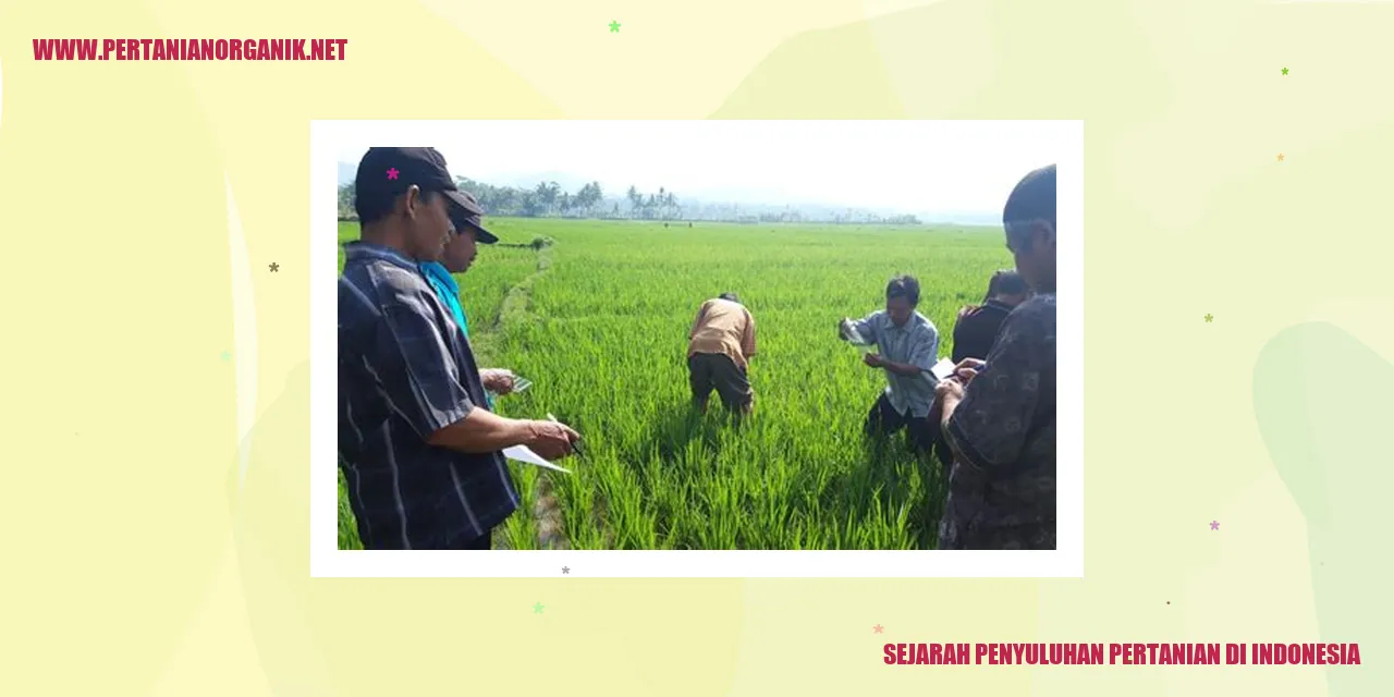 sejarah penyuluhan pertanian di Indonesia