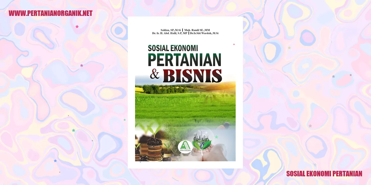 sosial ekonomi pertanian