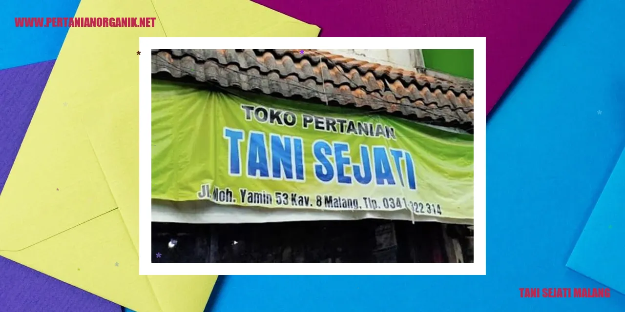 Tani Sejati Malang