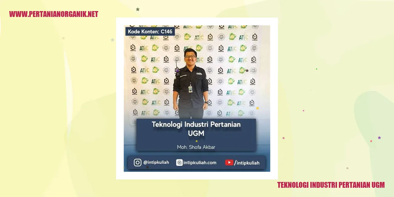 Teknologi Industri Pertanian UGM