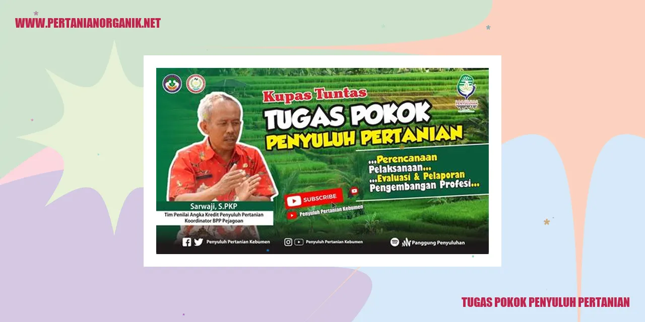 Tugas Pokok Penyuluh Pertanian