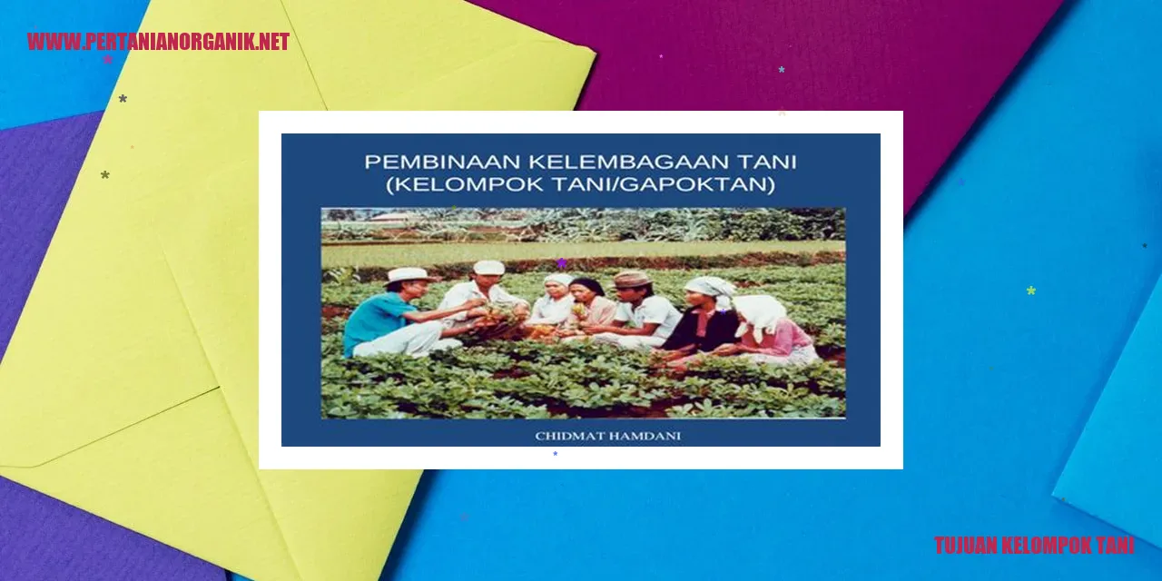 tujuan kelompok tani