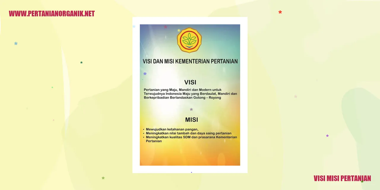 Visi Misi Pertanian